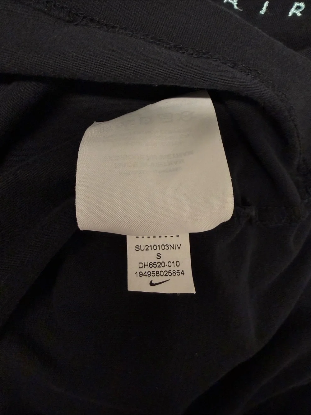 Nike Kids Boys Air Swoosh Graphic Tee Shirt Black Size Small